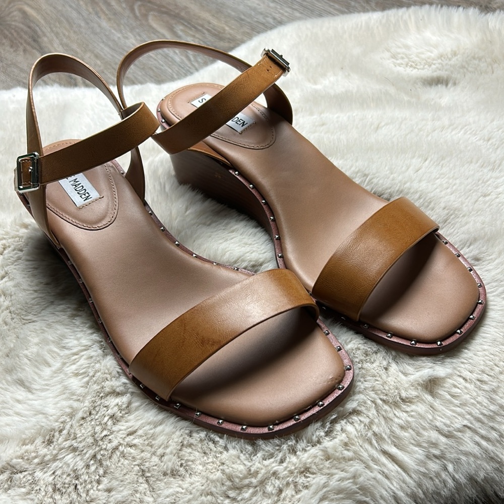 Steve Madden Slingback Wedge Sandals Size 12 - Picture 5 of 11
